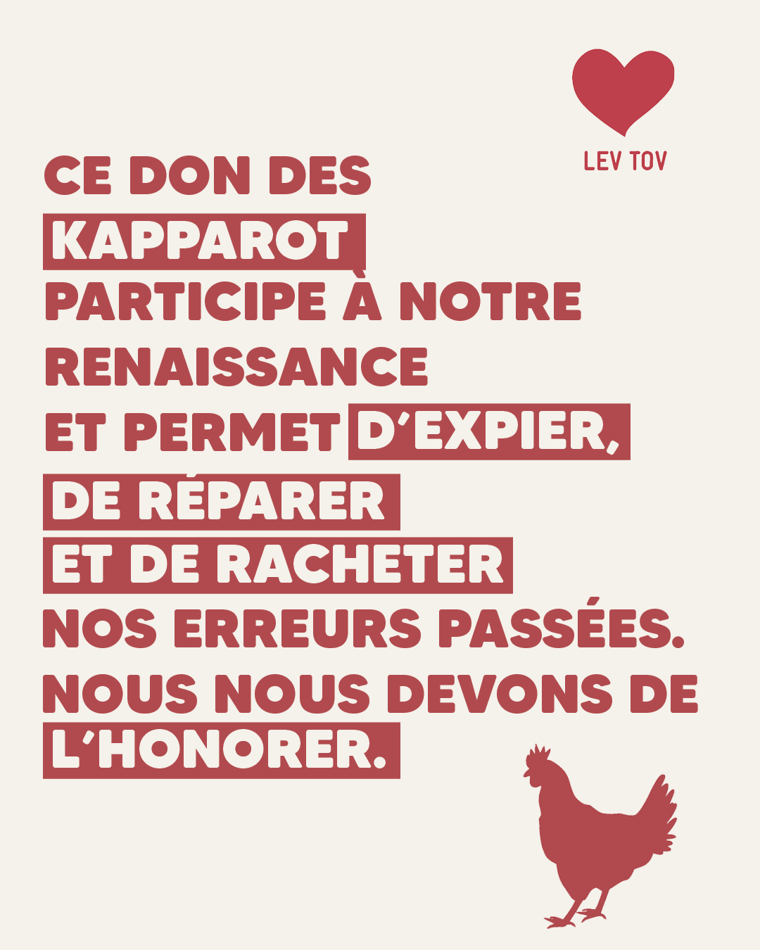 Faites la Mitzva des Kapparots